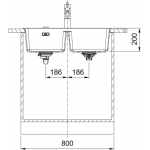 Franke MRG 620-35-35 Maris 花崗岩雙星盆 (岩灰色)